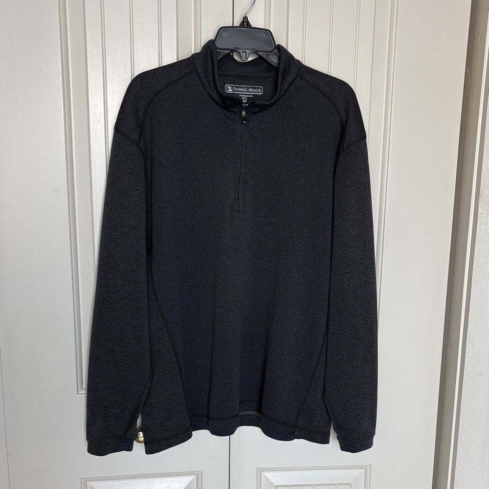 Pebble Beach Performance Quarter-Zip Pullover Size L Navy